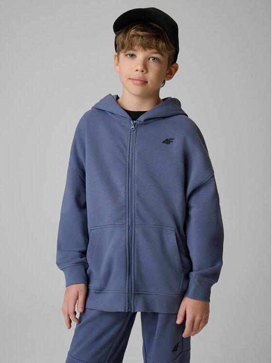 4F 4F Bluza ESSENTIAL 2 Niebieski Loose Fit