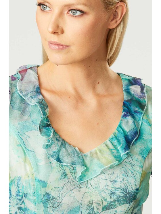 QUIOSQUE QUIOSQUE Sukienka codzienna 4LD019 Turkusowy Regular Fit