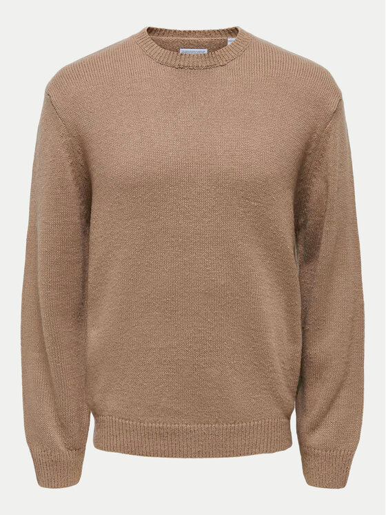 Only & Sons Only & Sons Megztinis Anthony 22029798 Smėlio Regular Fit
