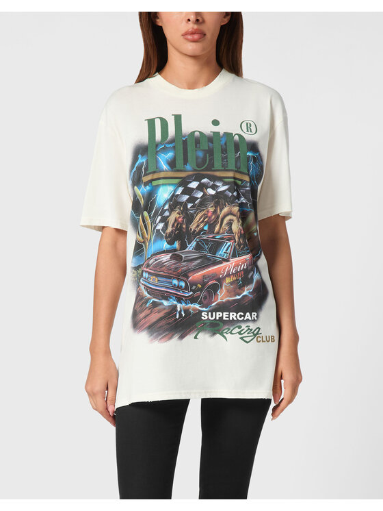 PHILIPP PLEIN PHILIPP PLEIN T-Shirt 22129 Biały Regular Fit