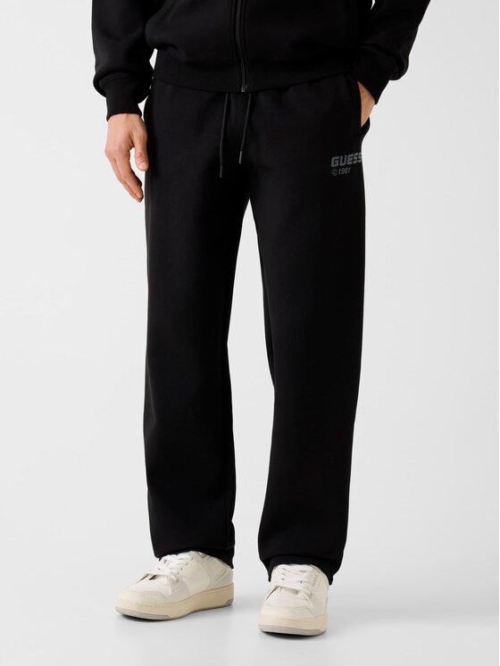 Guess Guess Spodnie materiałowe 180801 Czarny Regular Fit