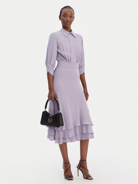 Elisabetta Franchi Elisabetta Franchi Sukienka koktajlowa AB-923-61E2 Fioletowy Regular Fit