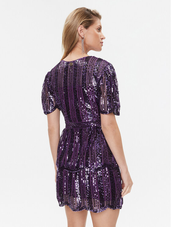 TWINSET TWINSET Coctailkleid 232TT2050 Violett Slim Fit