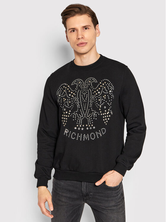 John Richmond Sweatshirt Felpa RMP22069FE Noir Regular Fit Modivo