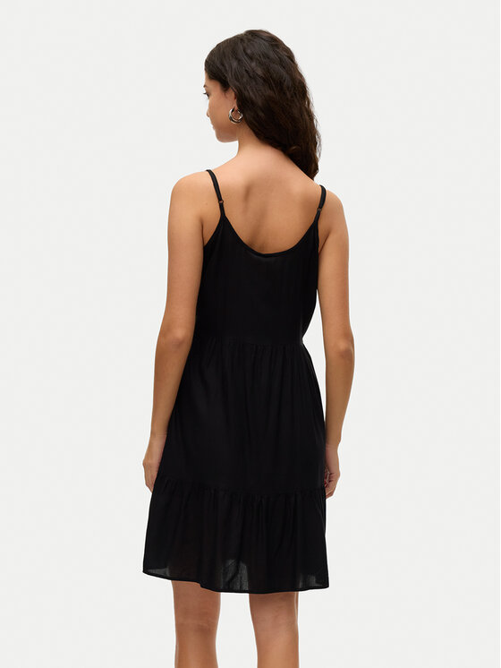 Vero Moda Vero Moda Letné šaty Bumpy 10325283 Čierna Loose Fit