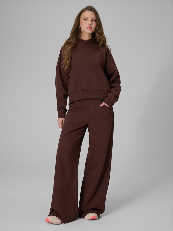 4F 4F Bluza 4FRSS26TSWSF2926-80S Brązowy Regular Fit