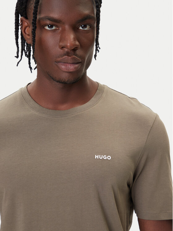 HUGO HUGO Футболка Dero222 50466158 Бежевий Regular Fit