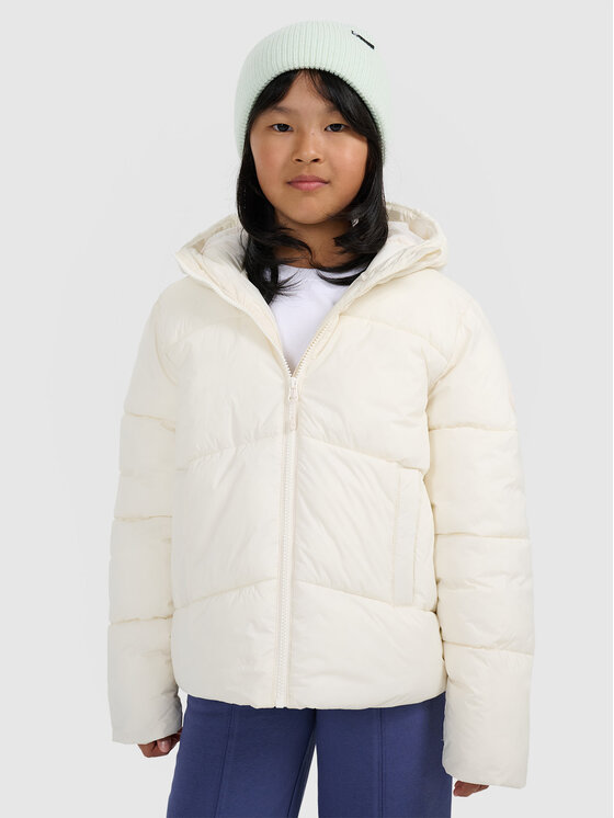 4F 4F Kurtka puchowa OUTERWEAR Biały Oversize