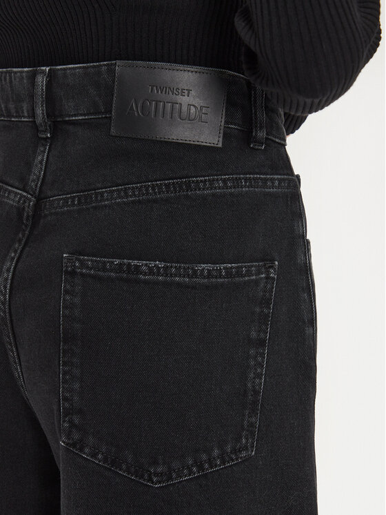 TWINSET TWINSET Τζιν 242AT2274 Μαύρο Carrot Fit