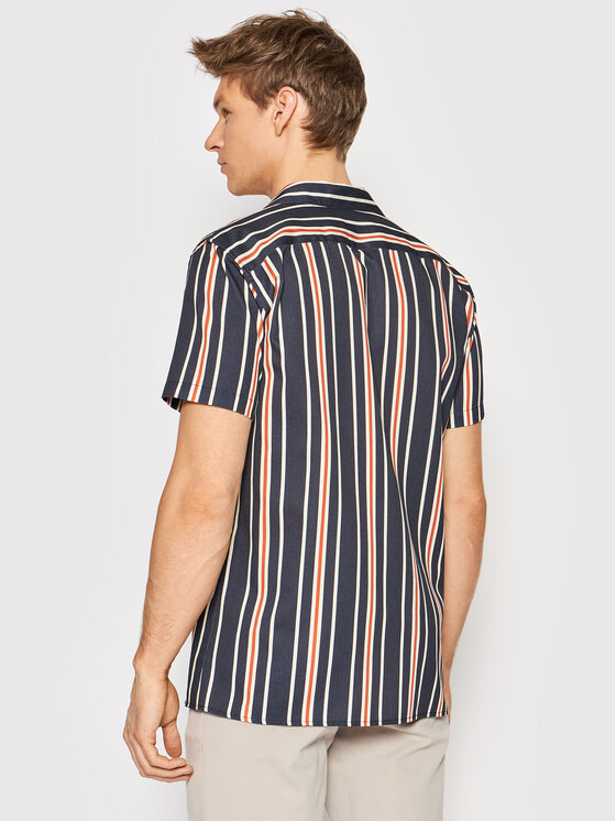 Selected Homme Selected Homme Сорочка Vertical Resort 16086015 Cиній Slim Fit