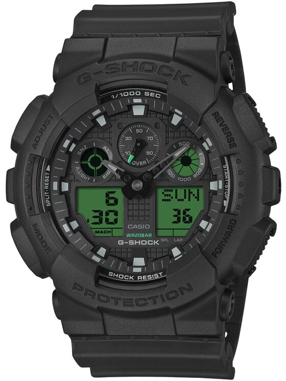 G-Shock G-Shock Zegarek GA-100BEG-1AER Czarny
