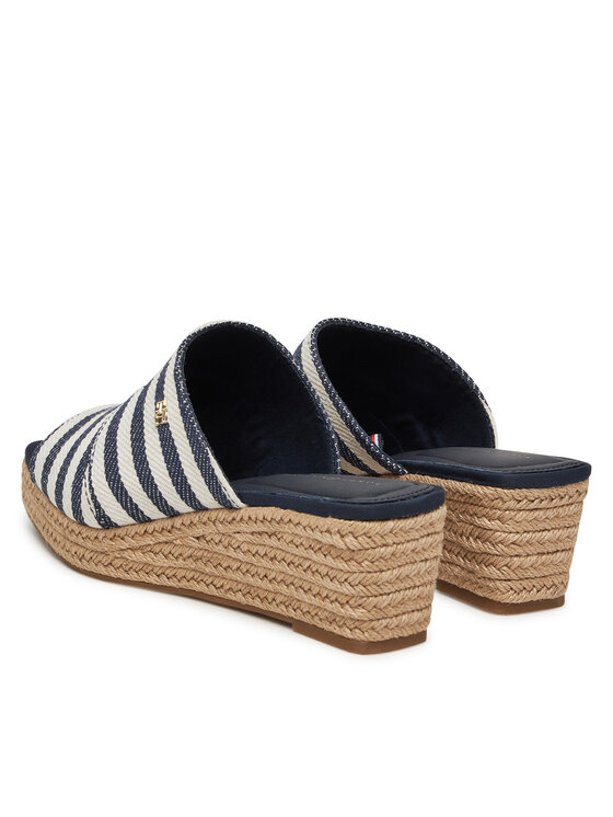 Tommy Hilfiger Tommy Hilfiger Espadrile Nautical Stripes Espadrille Mule FW0FW08666 Colorat