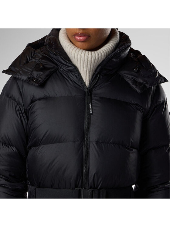 Rossignol Rossignol Płaszcz zimowy W Abel Belted Down Parka Czarny Slim Fit