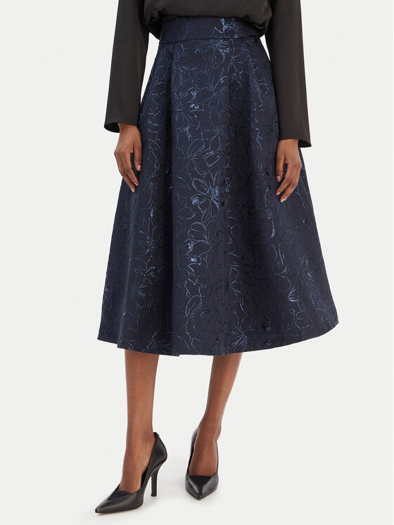 Rinascimento Rinascimento Φούστα σε γραμμή Α CFC0126542003 Σκούρο μπλε Regular Fit