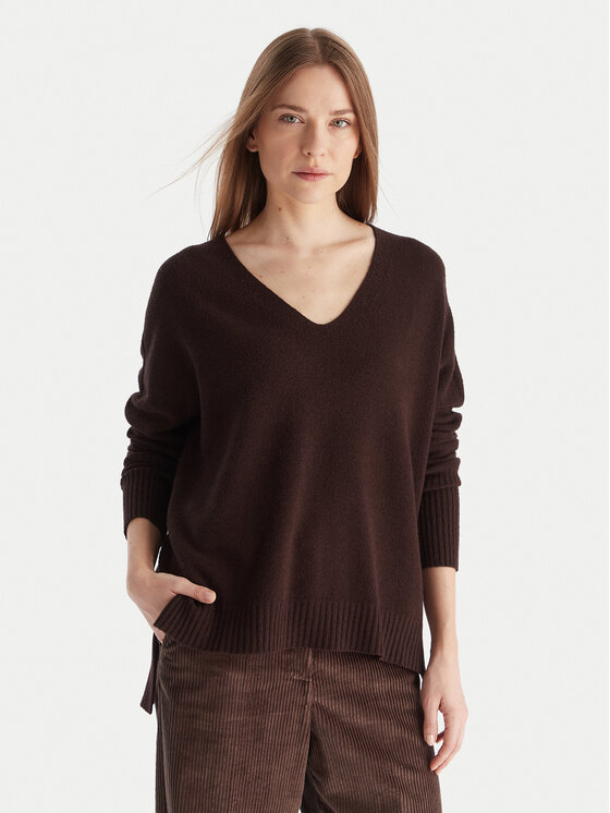 Kontatto Sweter 3M0842C Bordowy Relaxed Fit