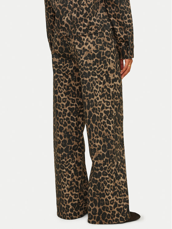 JJXX JJXX Kalhoty z materiálu Sarah 12273087 Hnědá Wide Leg