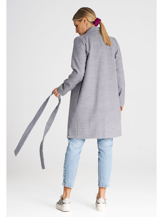 FIGL FIGL Kabát M990 Šedá Regular Fit