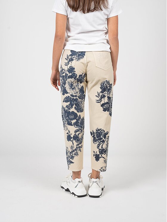 PINKO PINKO Παντελόνι υφασμάτινο 1J10T4 Y883 Λευκό Regular Fit