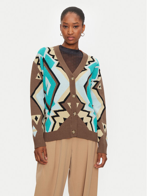 Fracomina Kardigán FJ24WT8001K468F8 Hnedá Regular Fit