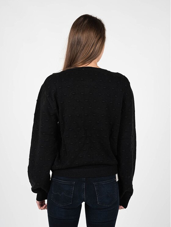Silvian Heach Silvian Heach Πουλόβερ PGA22142MA Μαύρο Oversize