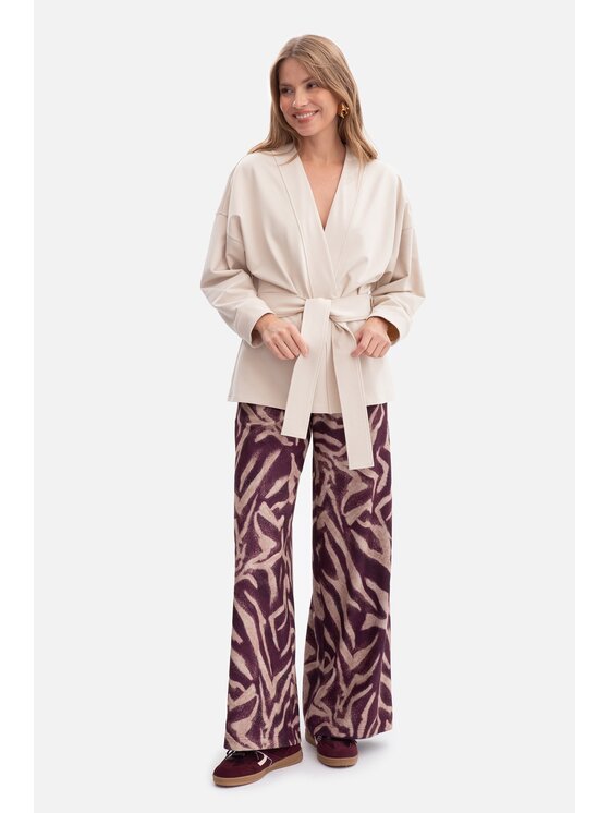 BeWear BeWear Narzutka b297 Beżowy Baggy Fit
