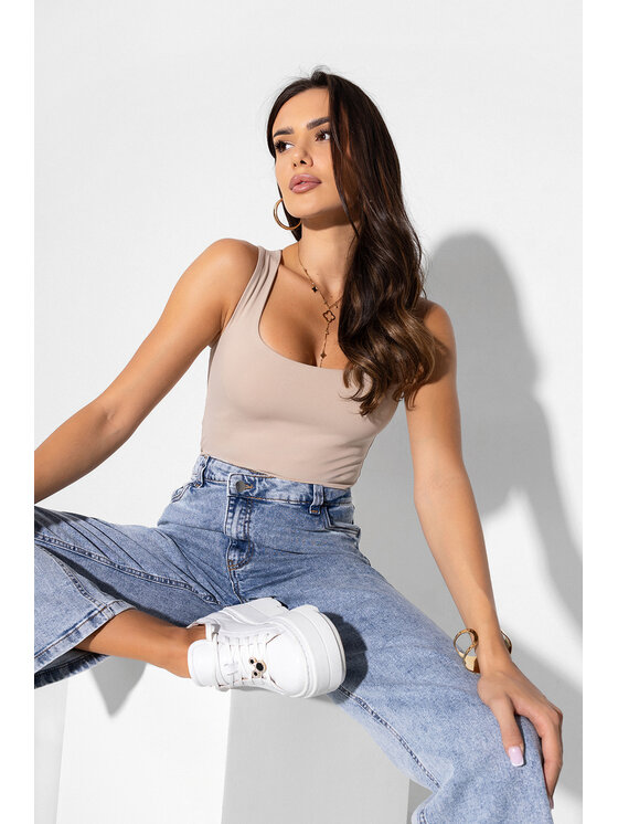 LilaLou LilaLou Bluzka Betty Beżowy Active Fit