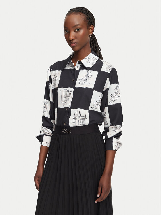 KARL LAGERFELD KARL LAGERFELD Bluzka B3W11017 Kolorowy Regular Fit