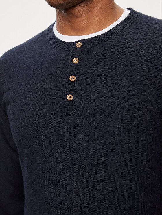 INDICODE INDICODE Sweater Mattiaxa 30-458 Sötétkék Regular Fit