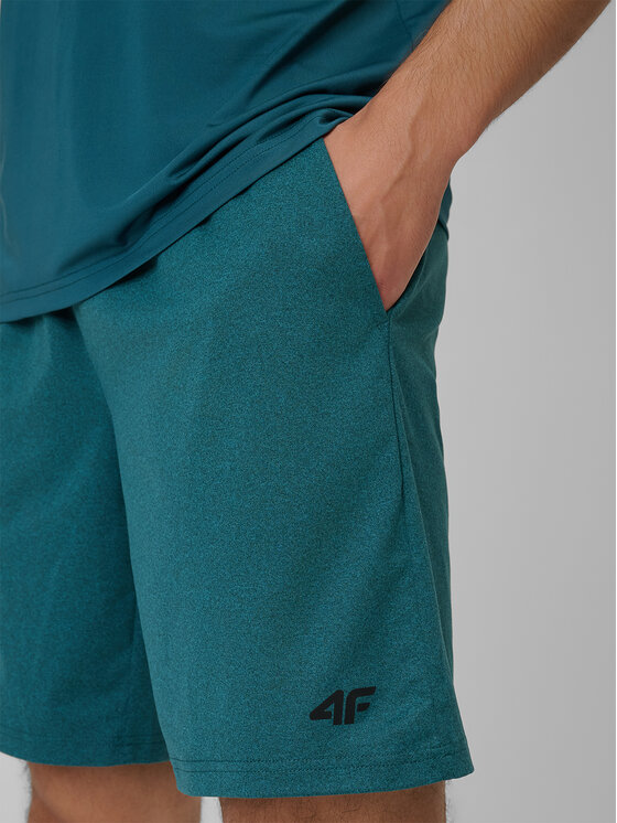 4F 4F Szorty sportowe ATHLETIC Zielony Regular Fit