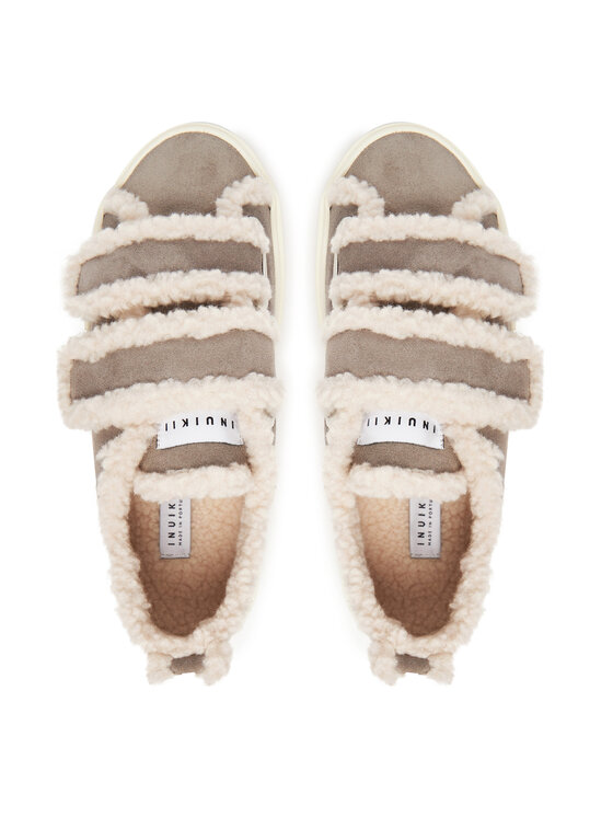Inuikii Inuikii Sneakers Shearling Low Velcro 1001.001.0231 Grau