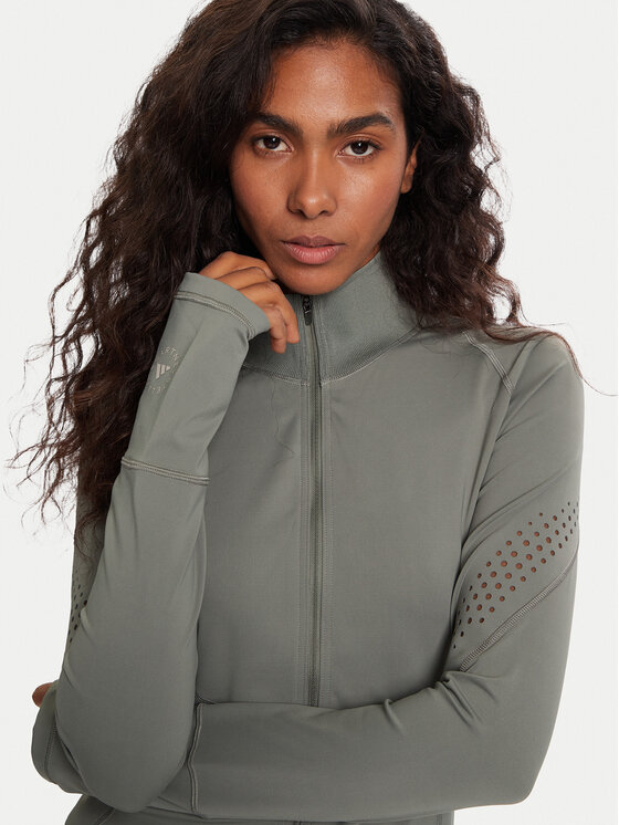 adidas by Stella McCartney adidas by Stella McCartney Technisches T-Shirt Training Midlayer JW4552 Grün Slim Fit