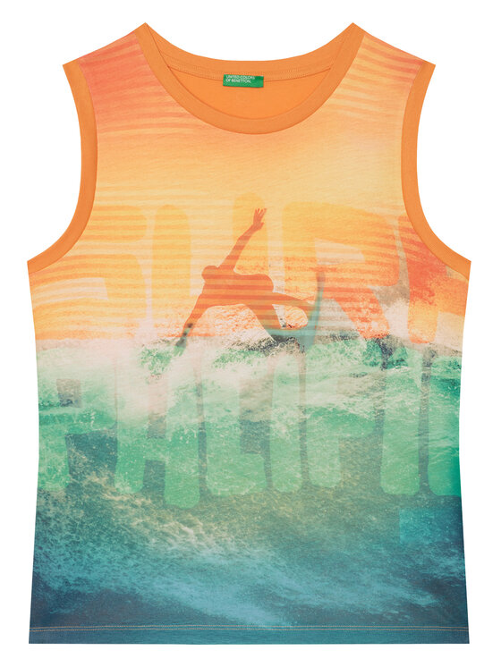 United Colors Of Benetton United Colors Of Benetton Tank top marškinėliai 3RD0CH020 Oranžinė Regular Fit