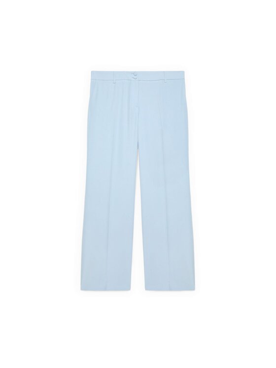 Fiorella Rubino Fiorella Rubino Pantaloni di tessuto P015T105268N004 Turchese Regular Fit