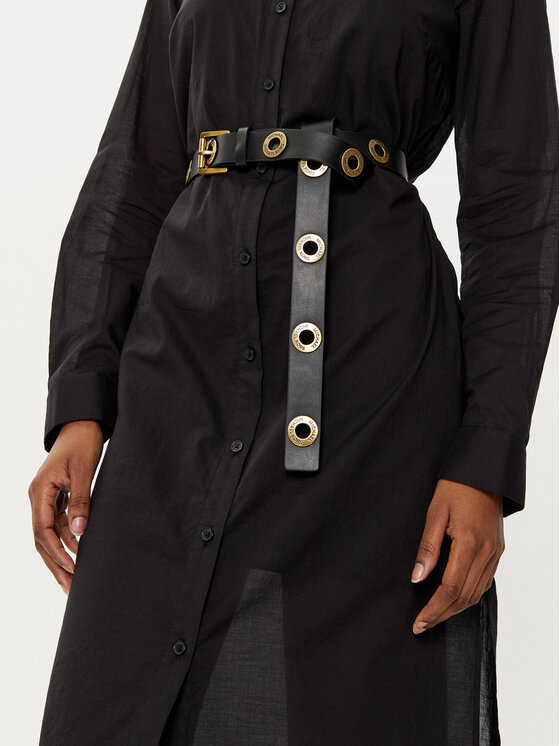 MICHAEL Michael Kors MICHAEL Michael Kors Hemdkleid MR5829W4YJ Schwarz Regular Fit