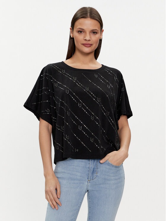 Liu Jo Liu Jo T-särk TA4174 JS003 Must Regular Fit