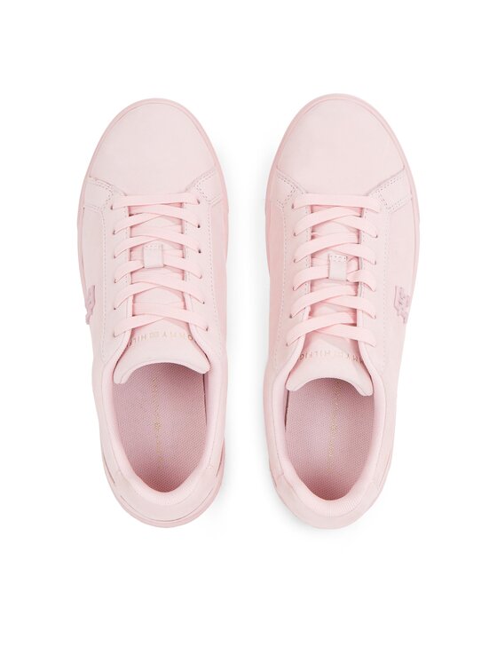 Tommy Hilfiger Tommy Hilfiger Laisvalaikio batai Platform Court Sneaker Nubuck FW0FW07912 Rožinė