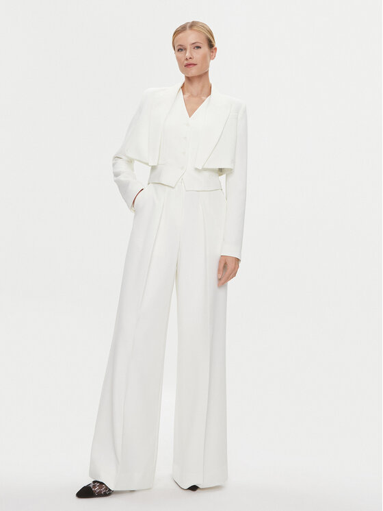 KARL LAGERFELD KARL LAGERFELD Комплект піджак і жилет 240W1411 Білий Regular Fit