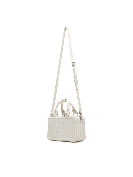 Calvin Klein Calvin Klein Geantă Bold Ck Bauletto Crossbody LV04F3411G Alb