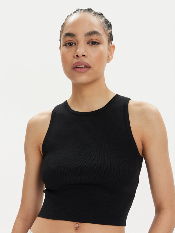 Vero Moda Vero Moda Top Ginny 10300339 Czarny Slim Fit