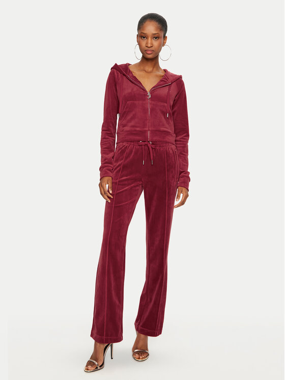 Juicy Couture Juicy Couture Donji dio trenerke Tina JCAPW045 Crvena Regular Fit