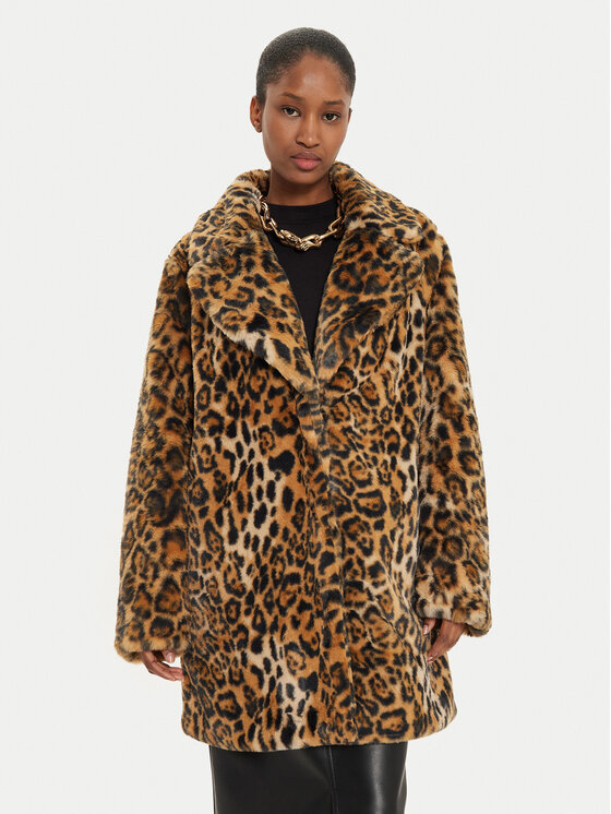 Just Cavalli Just Cavalli Krzno 77PAS429 Smeđa Loose Fit