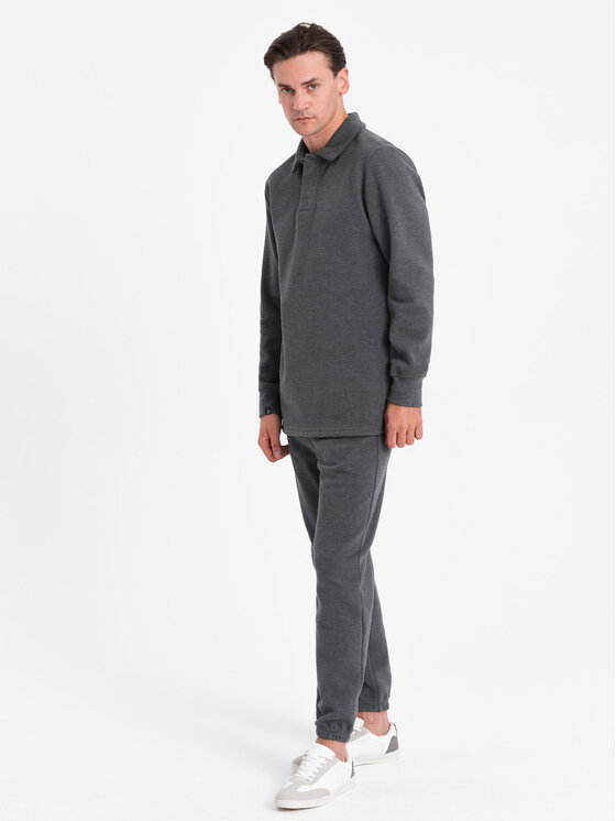 Ombre Ombre Tepláková souprava Z71 Šedá Regular Fit