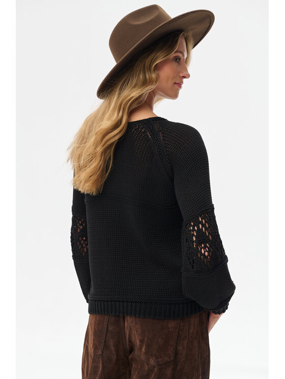 blue shadow blue shadow Sweter Blavia Czarny Regular Fit