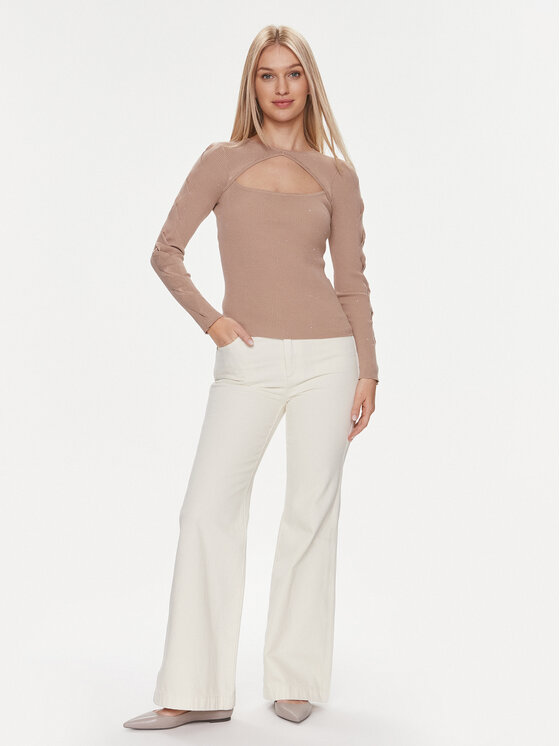 Guess Guess Džemperis Laurel W4RR34 Z34O0 Bēšs Regular Fit