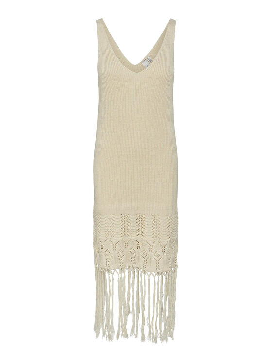 YAS YAS Vestito di maglia 26030324 Beige Regular Fit