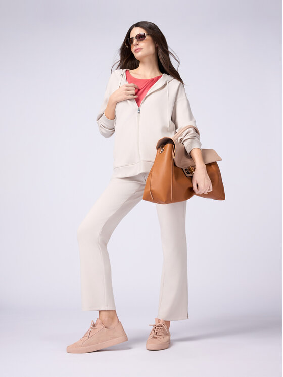 Oltre Oltre Pantaloni di tessuto P811J002241N002 Écru Baggy Fit