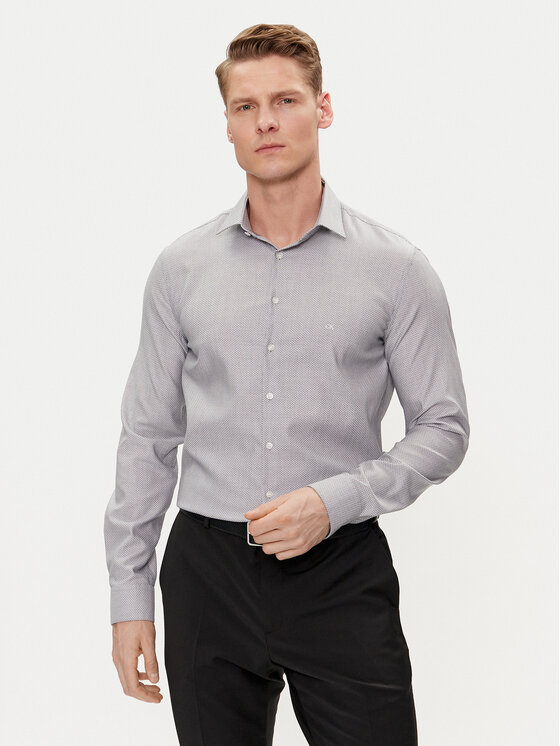 Calvin Klein Camicia K10K112588 Blu scuro Slim Fit, taglia : 44