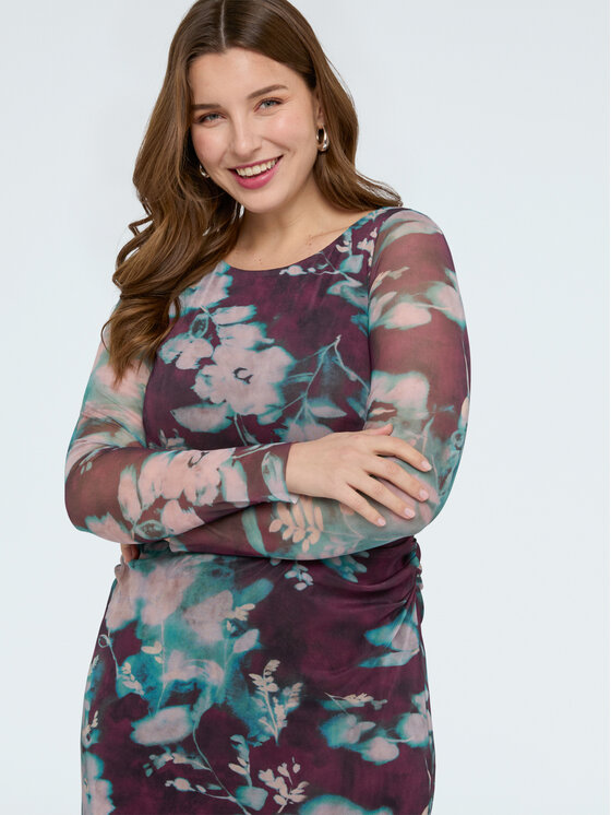 Fiorella Rubino Fiorella Rubino Sukienka wieczorowa 7802L001212N0Z6 Bordowy Slim Fit