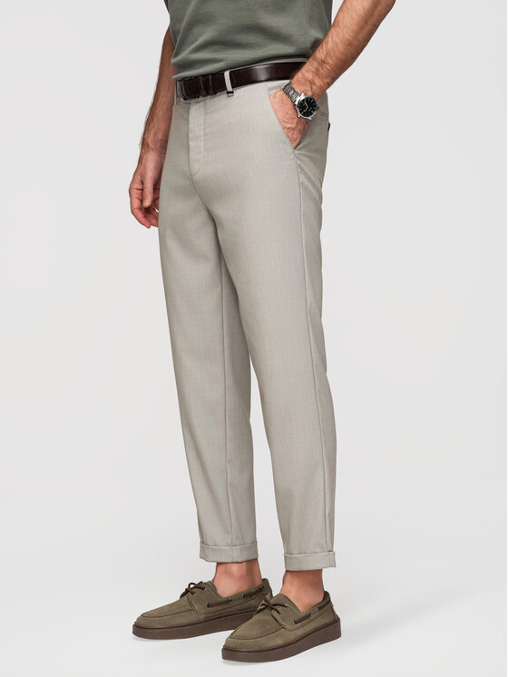 Ombre Ombre Chinosy P1525 Szary Chino Fit