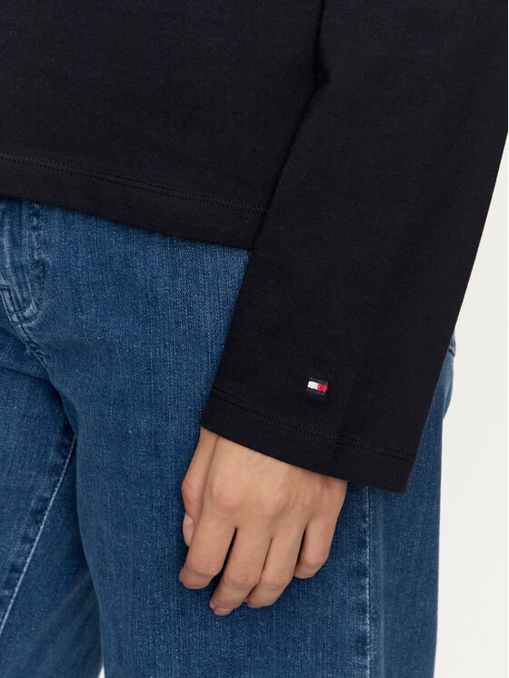 Tommy Hilfiger Tommy Hilfiger Majica Logo WW0WW43620 Tamnoplava Regular Fit